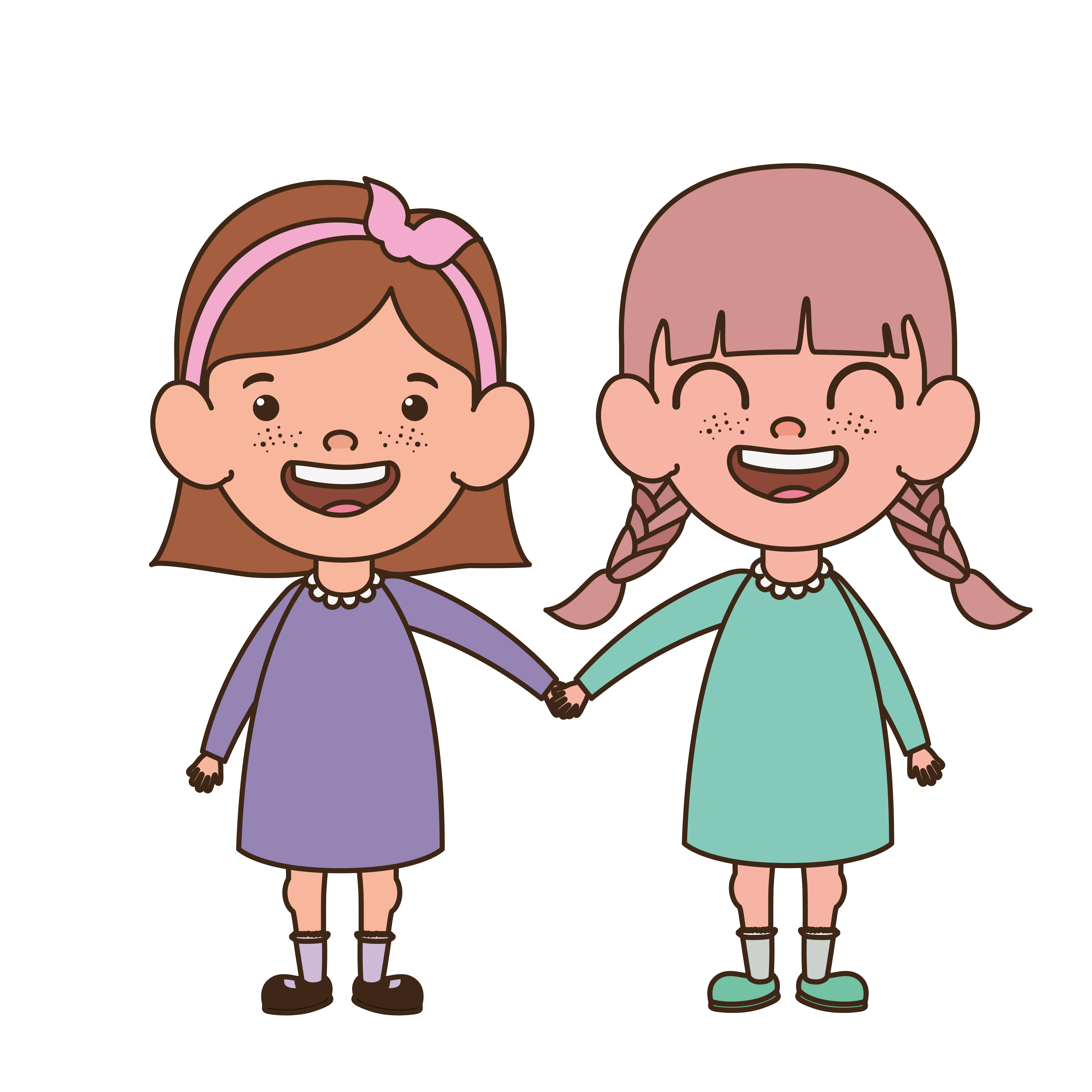 Baby girls standing smiling on white background 1761559 Vector Art at  Vecteezy