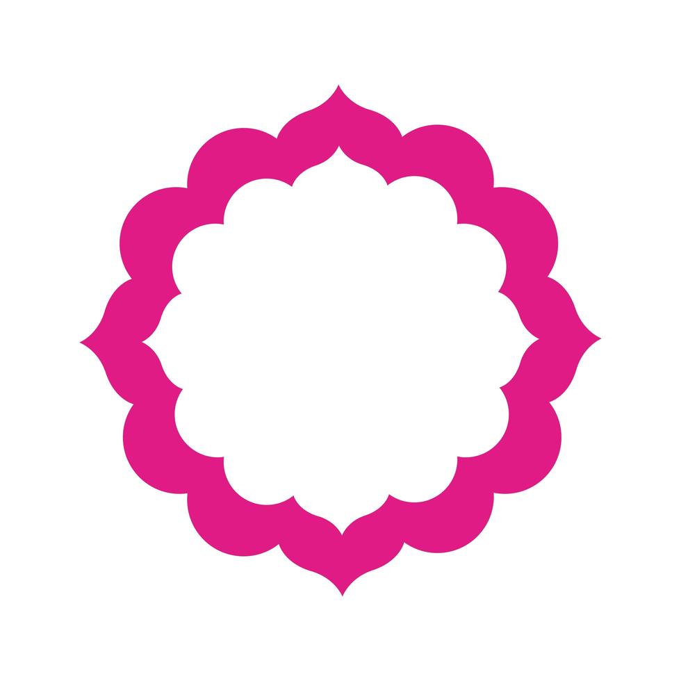 Colorful flower of the India icon vector