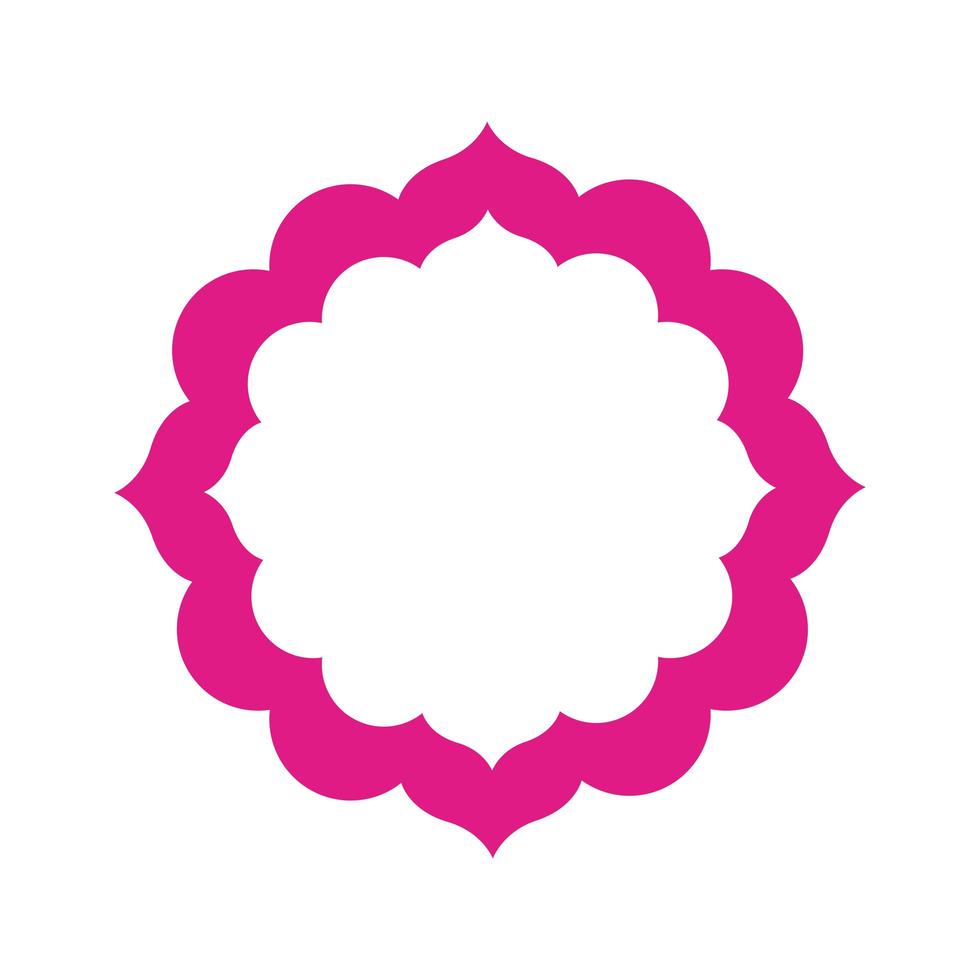 Colorful flower of the India icon vector