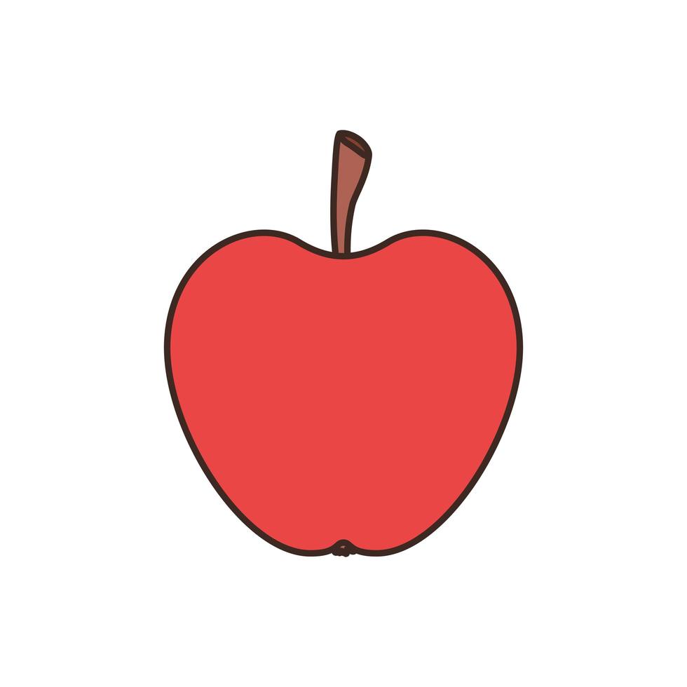 Red apple isolated icon vector