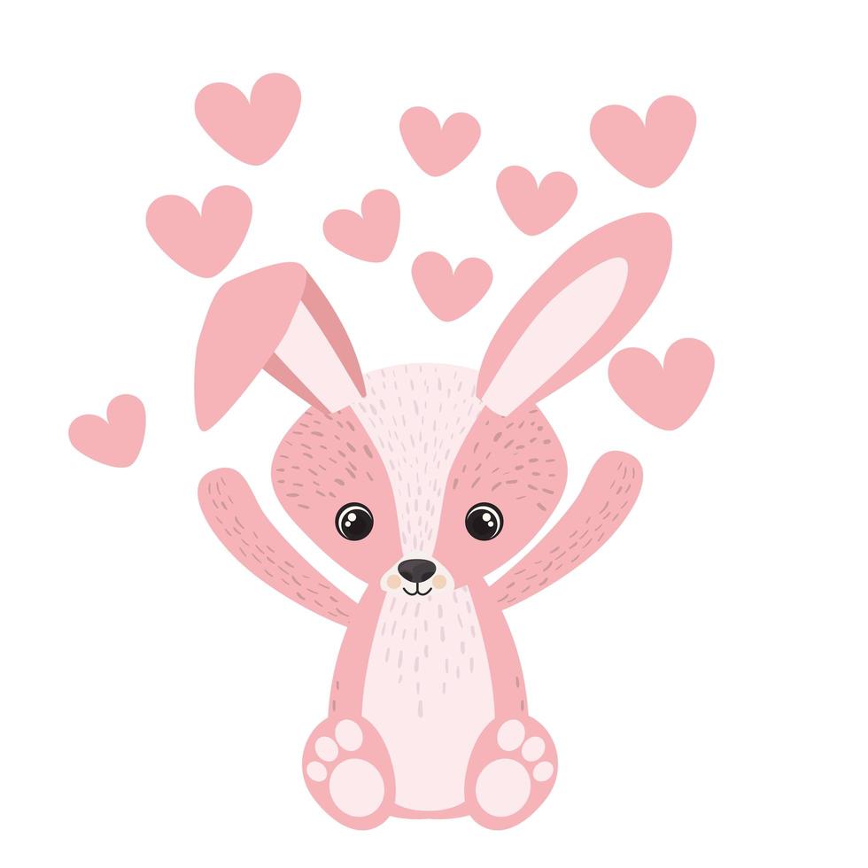 Bunny of teddy for baby room decoration vector