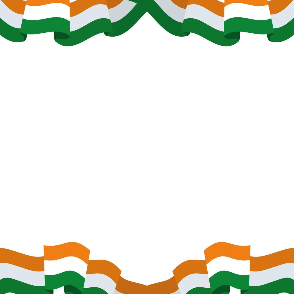 Pattern of Indian flag isolated vector