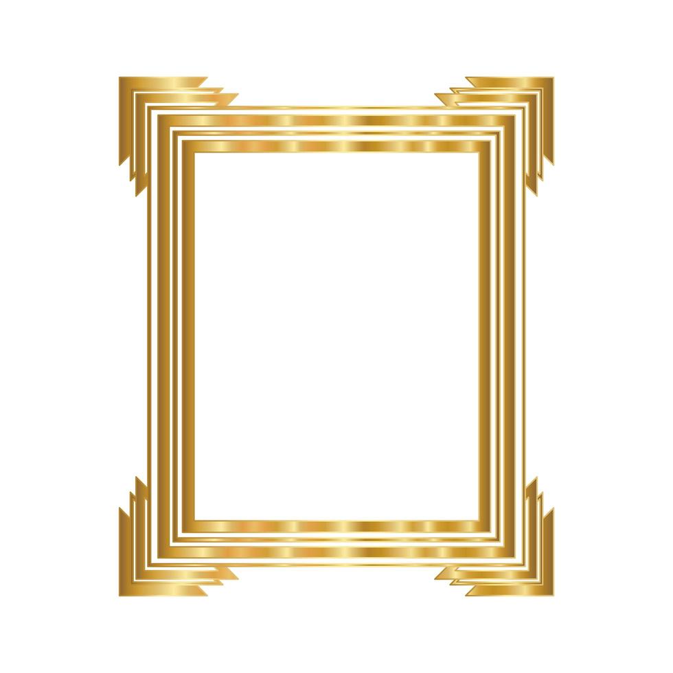 Modern gold frame design vector