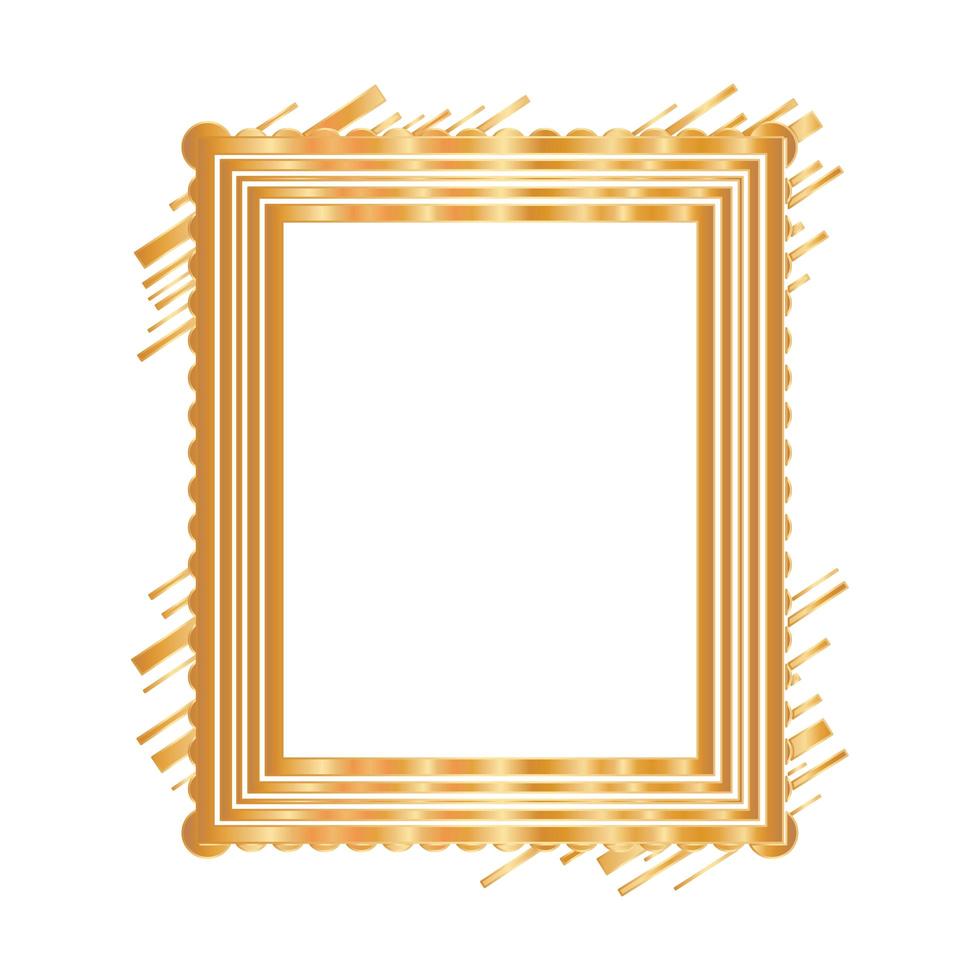 Modern gold frame design vector