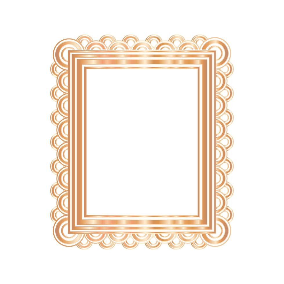 Modern gold frame design vector