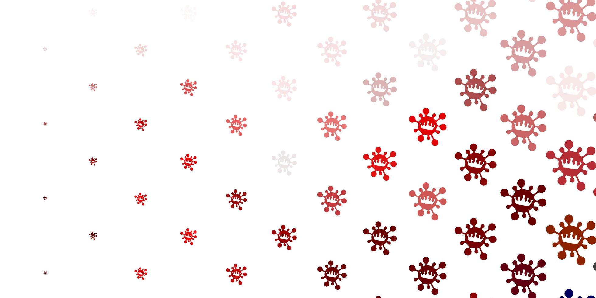 Light red backdrop with virus symbols. vector