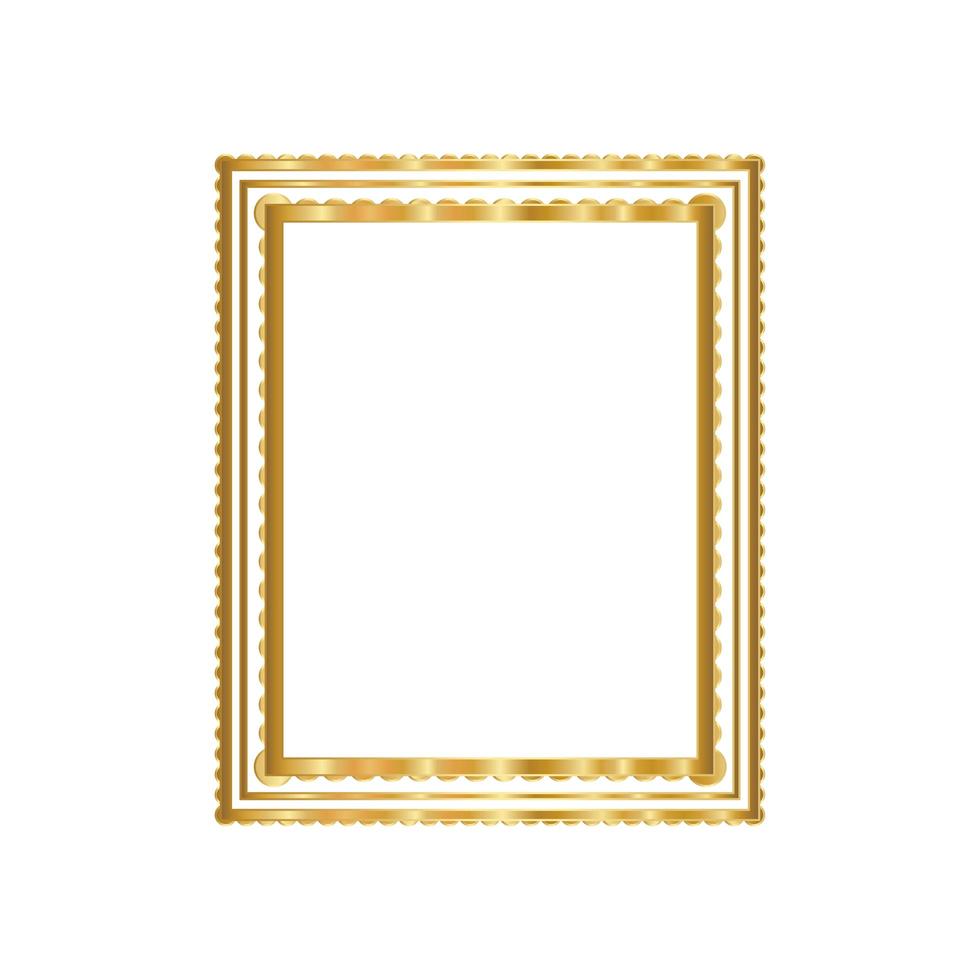Modern gold frame design vector
