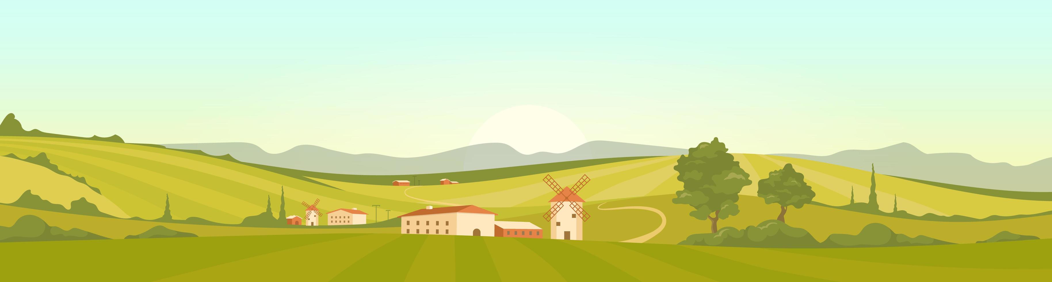 Morning in Tuscany vector