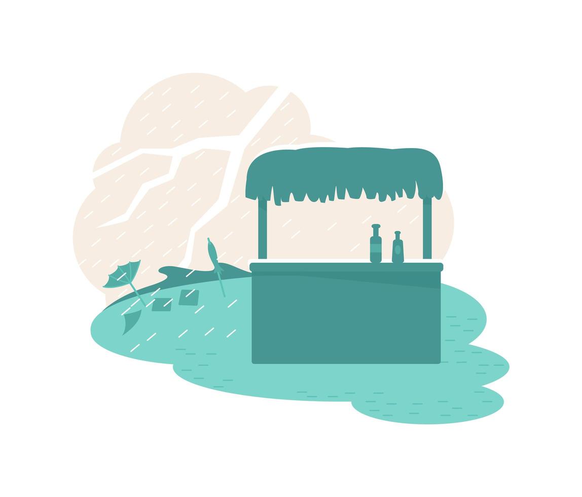 Rain natural disaster vector