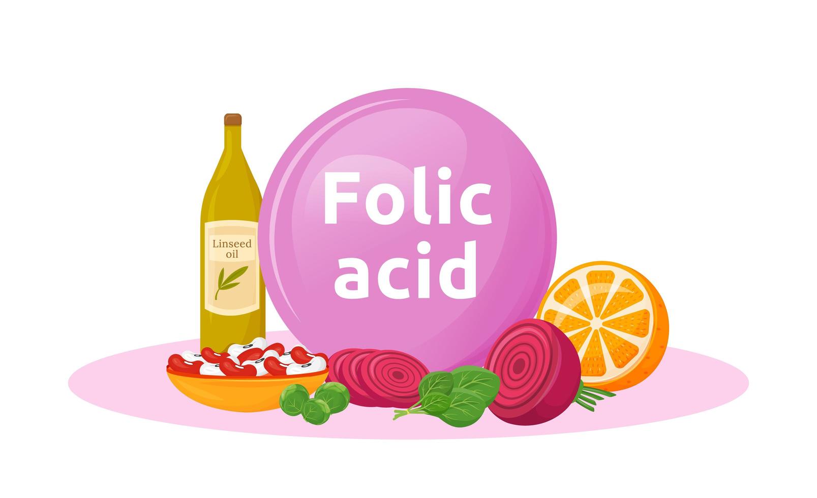 Products rich of folic acid vector