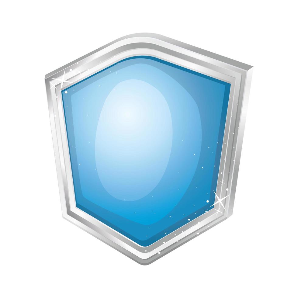 diseño de icono de escudo azul vector