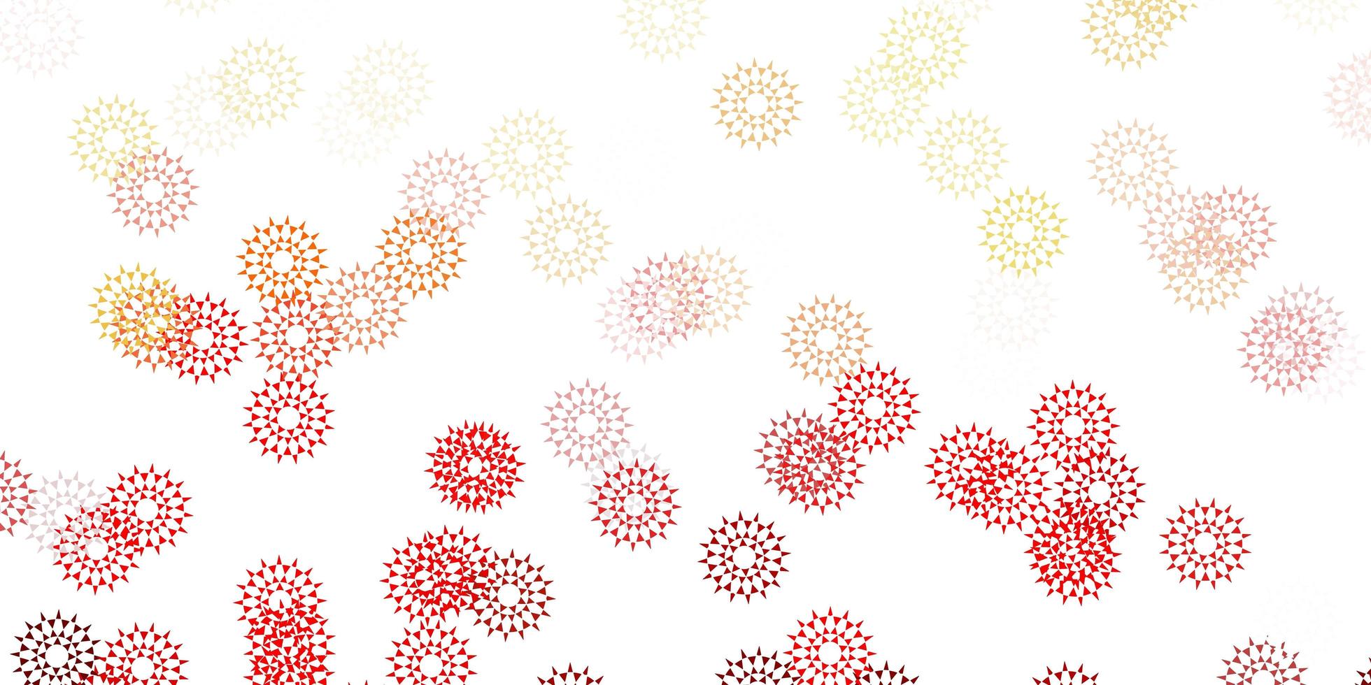 Light red doodle pattern with flowers. vector