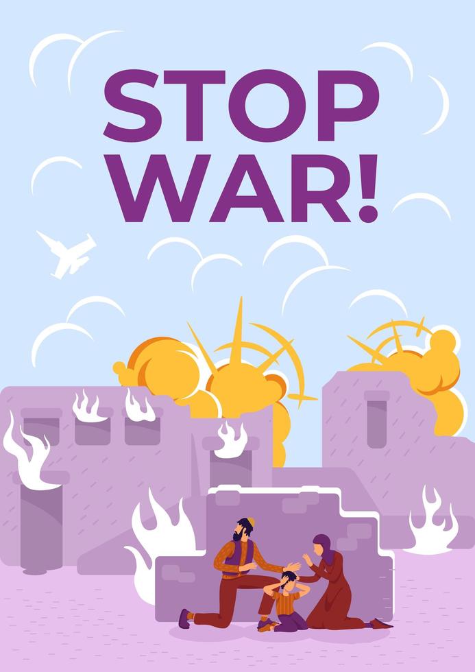 Stop war poster vector