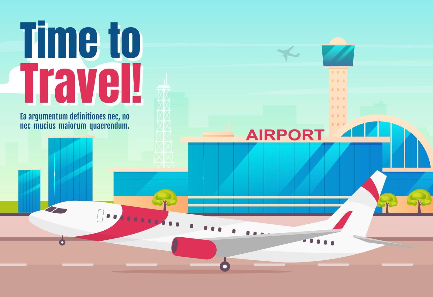 Time to travel banner vector