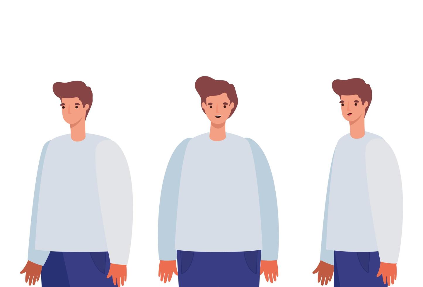 Men avatar cartoon design vector