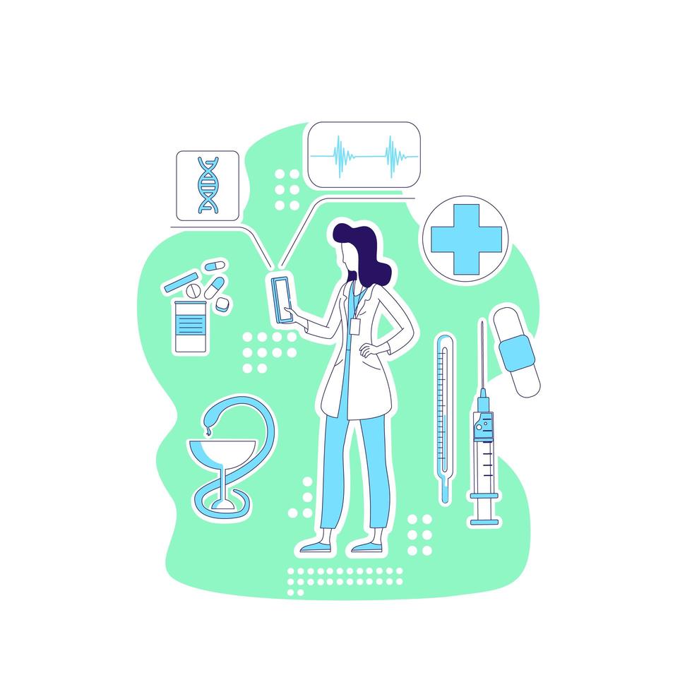 Doctor thin line design vector