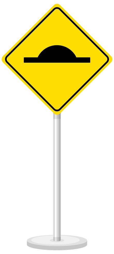 Speed bump traffic sign isolated on white background vector