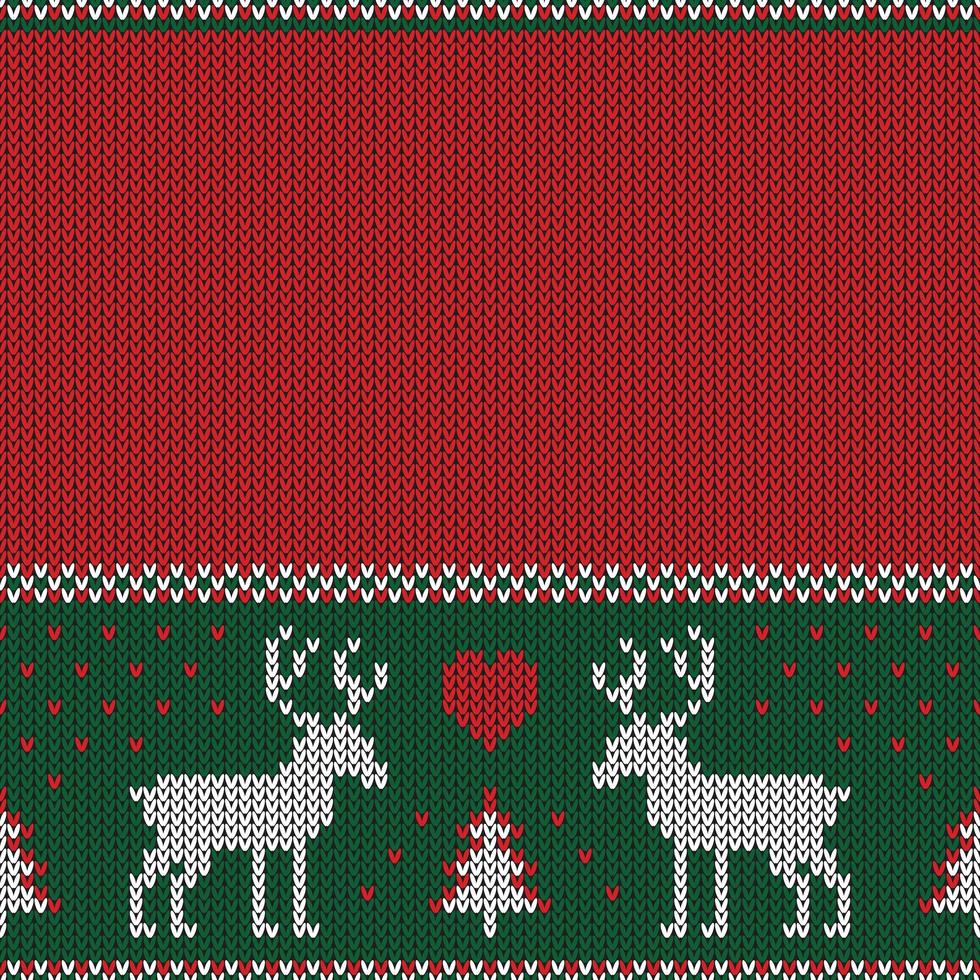Christmas knitted pattern vector