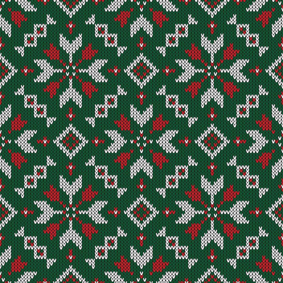 Christmas knitted pattern vector