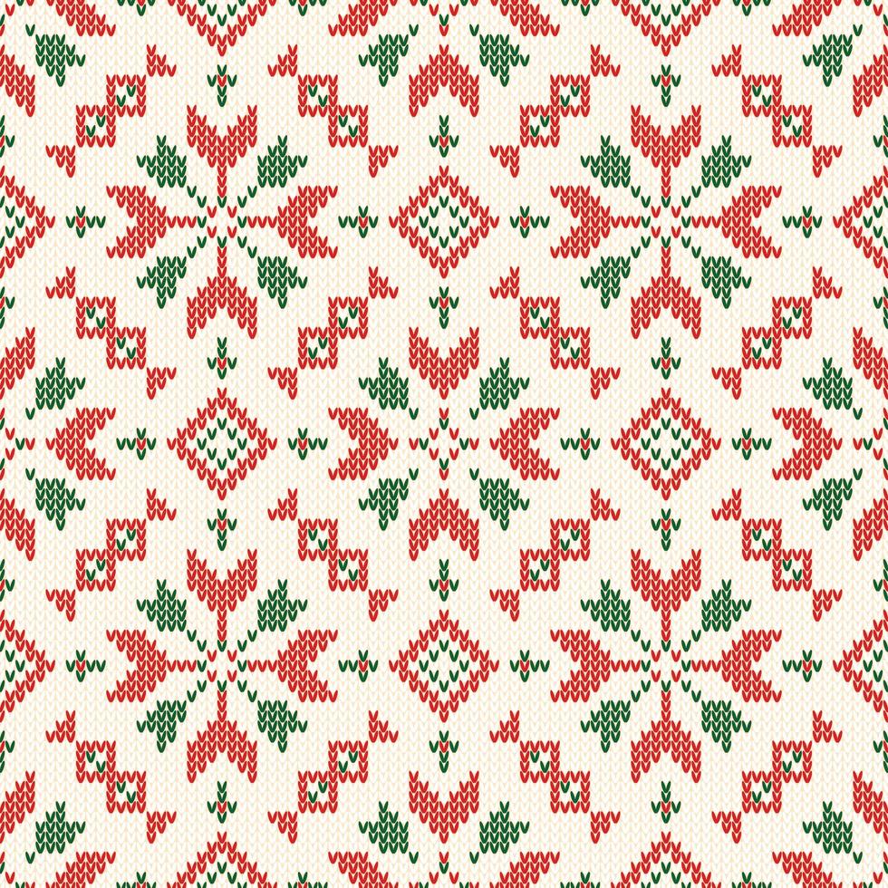 Christmas knitted pattern vector