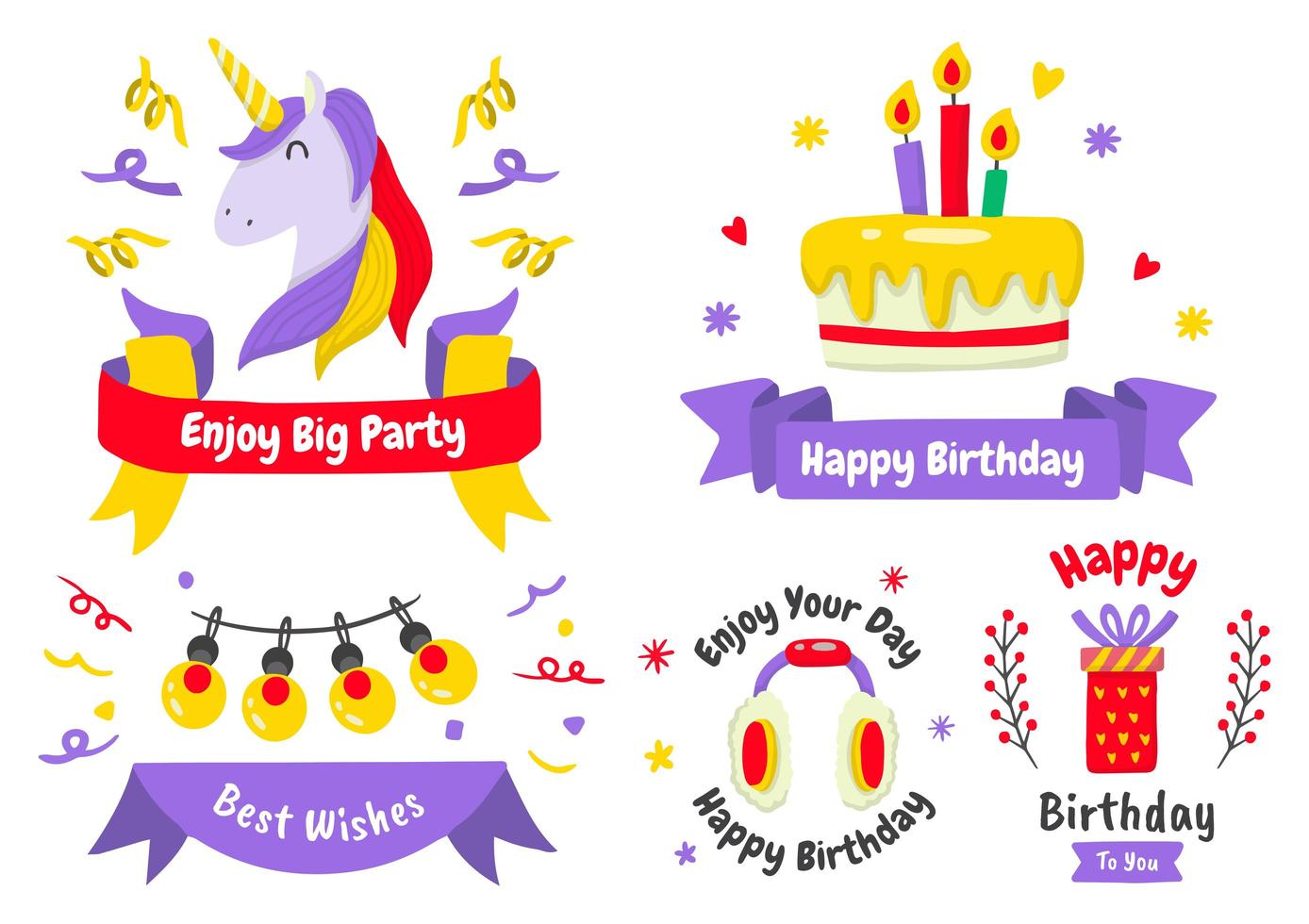 Party label logos for banner vector