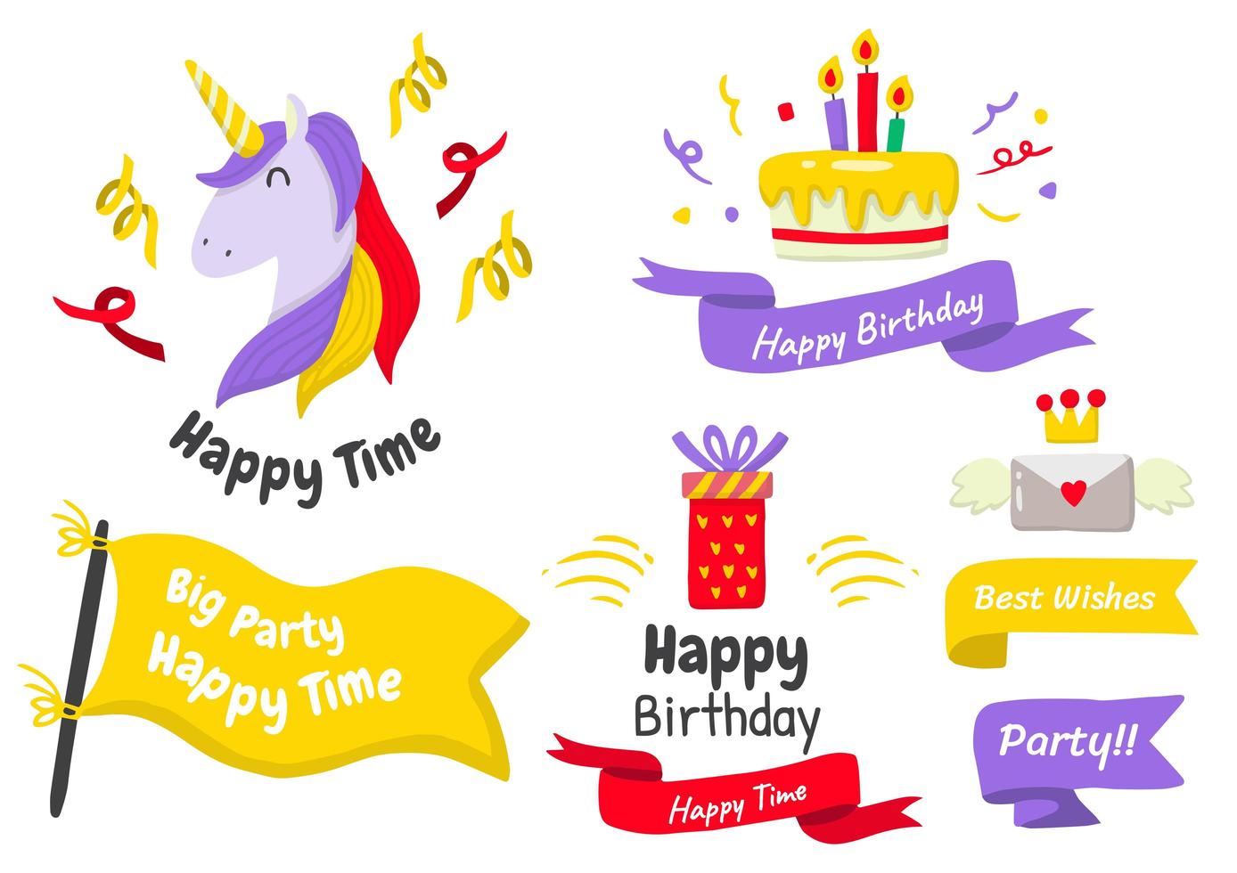 Party label logos for banner vector