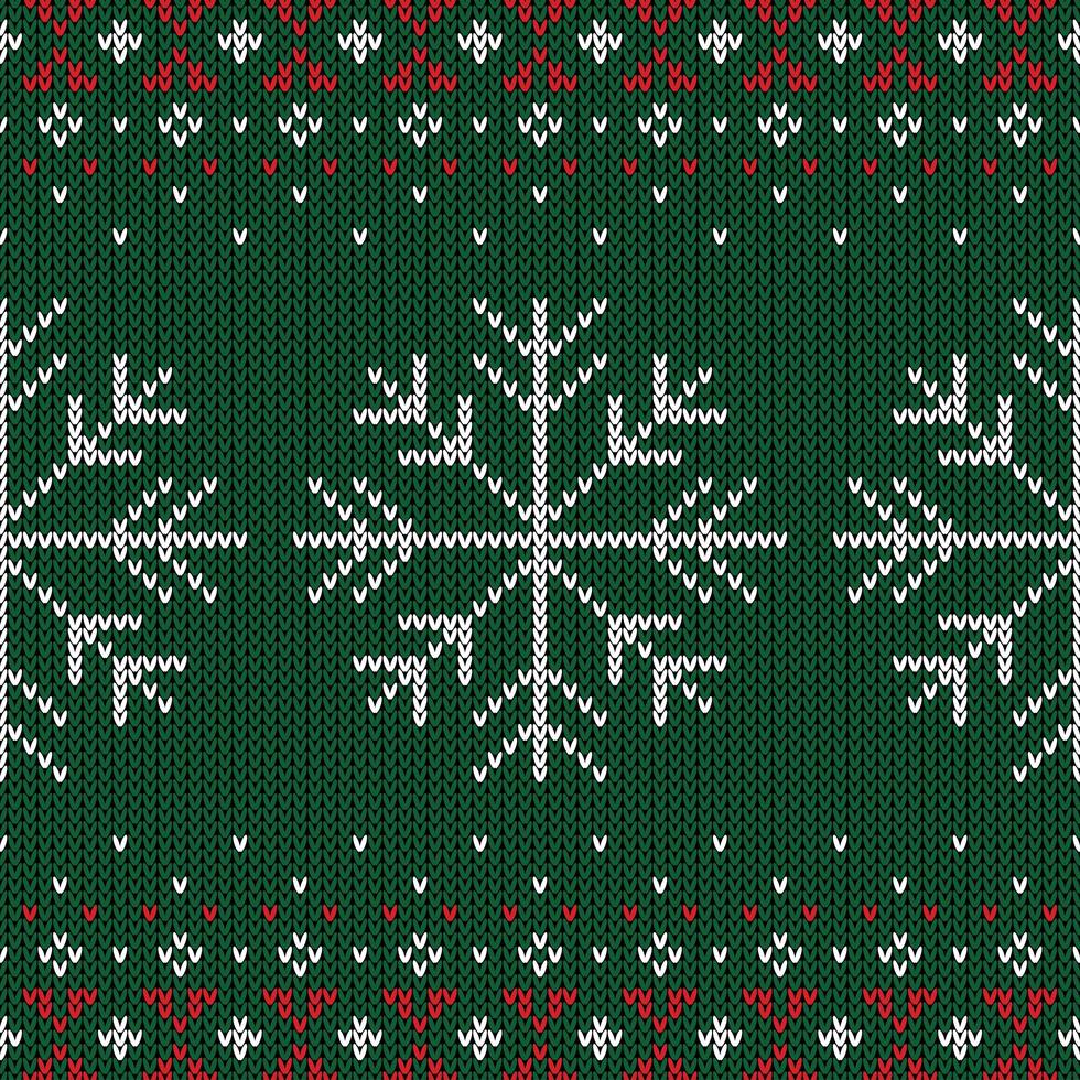 Christmas knitted pattern vector