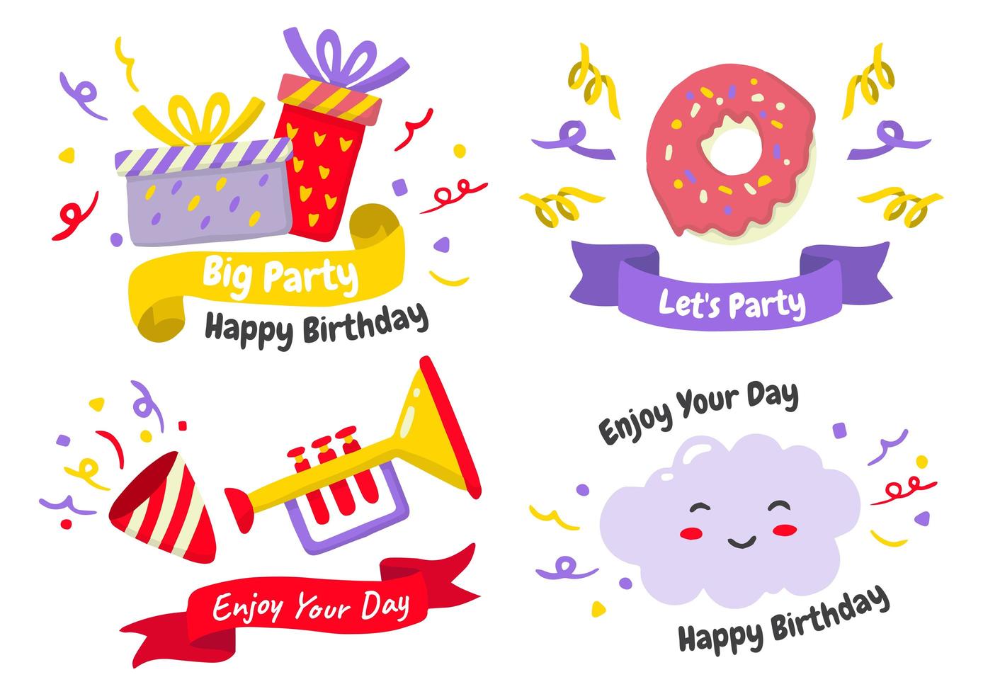 Party label logos for banner vector