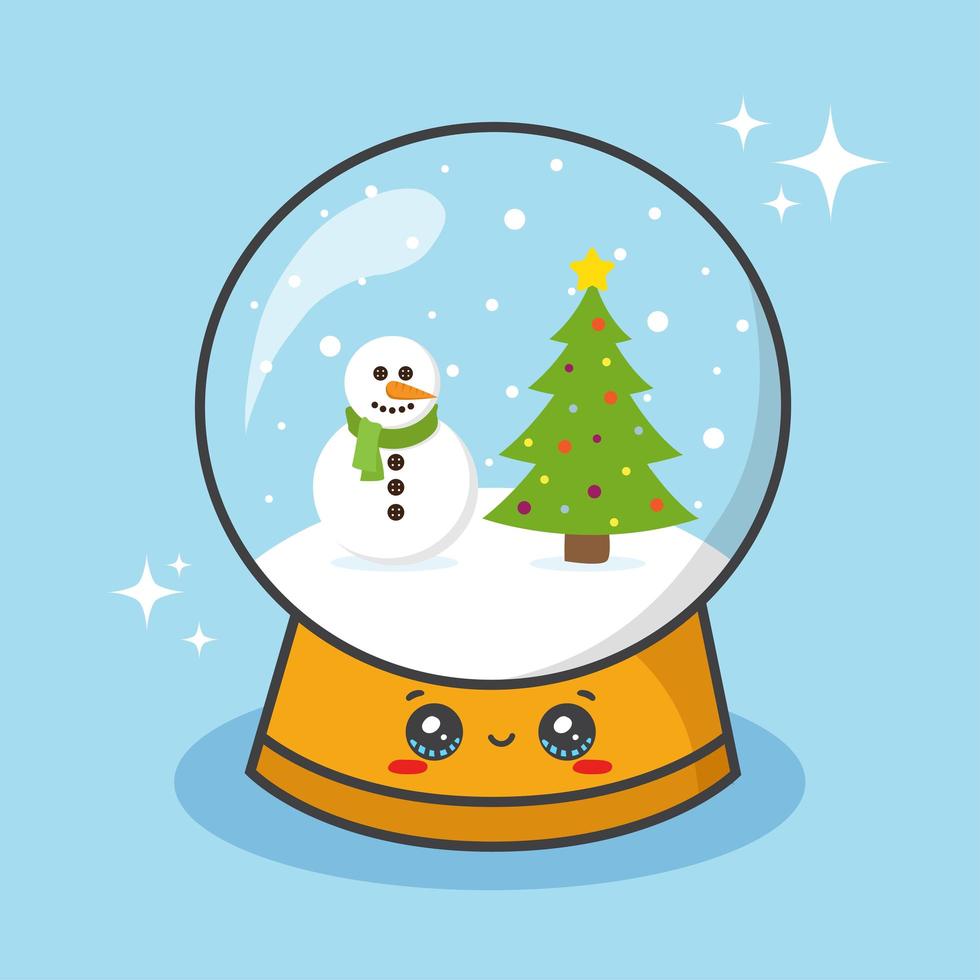 bola de nieve de navidad vector