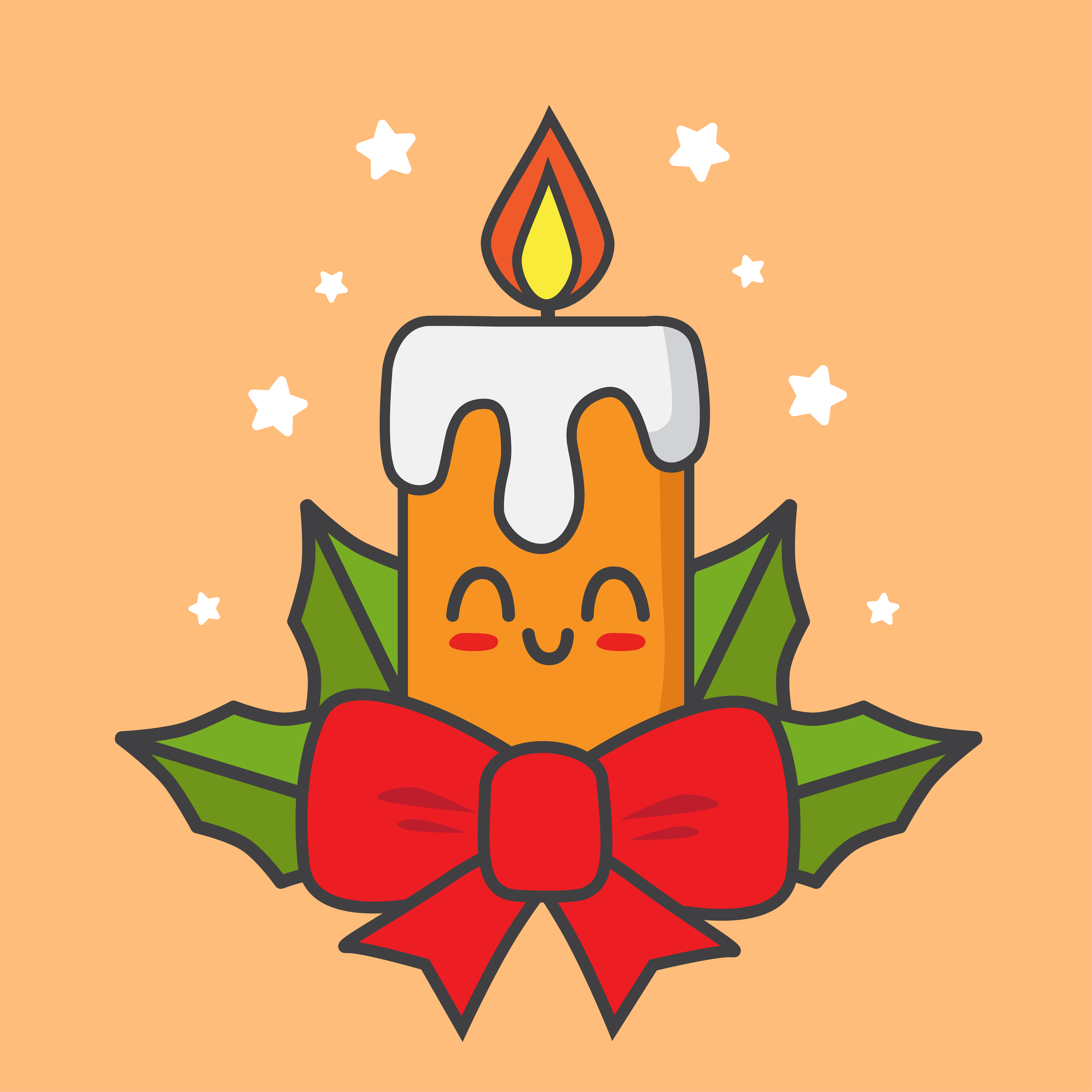 How to how christmas CANDLE kawaii l Como desenhar VELA de Natal