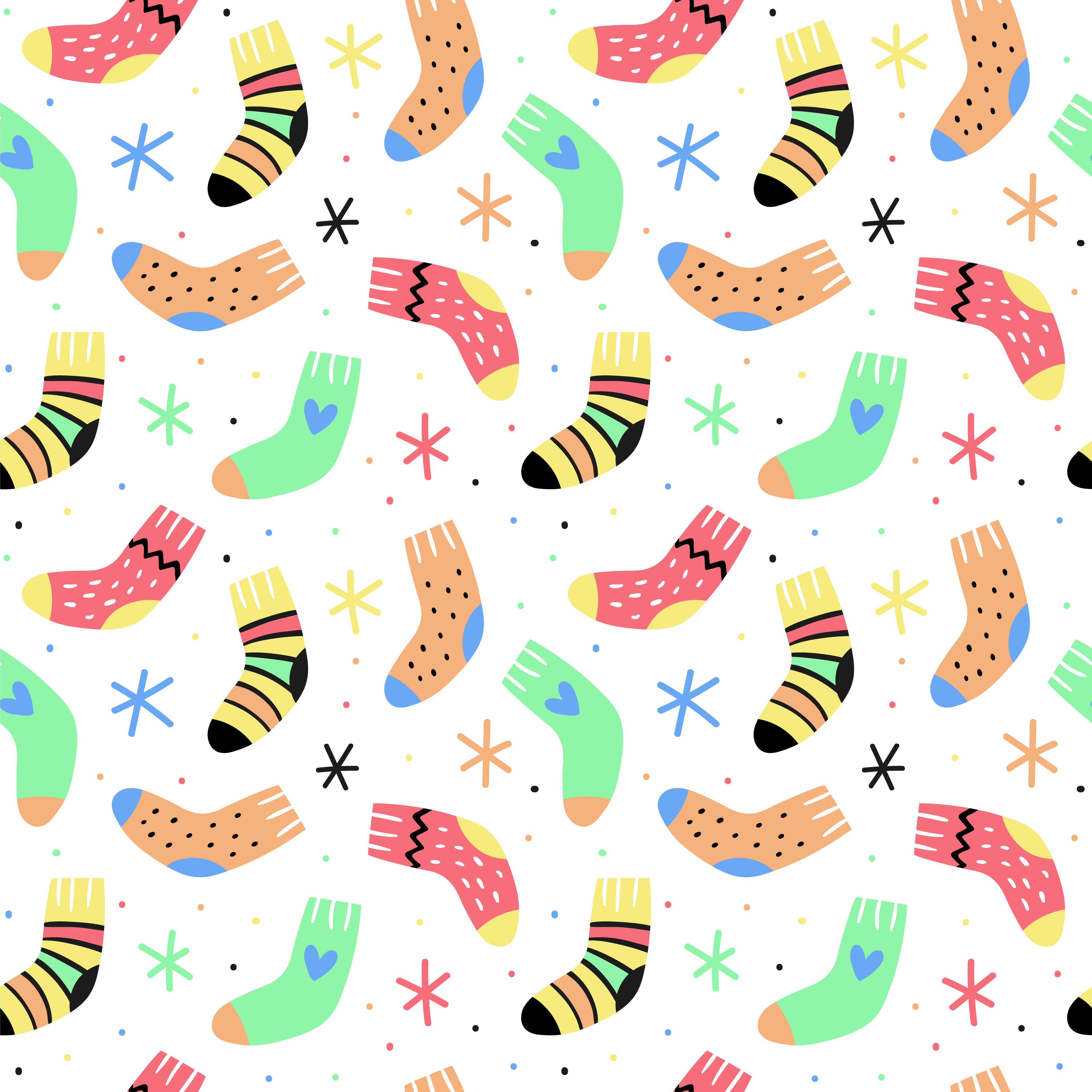 Hand drawn socks pattern 1762591 Vector Art at Vecteezy