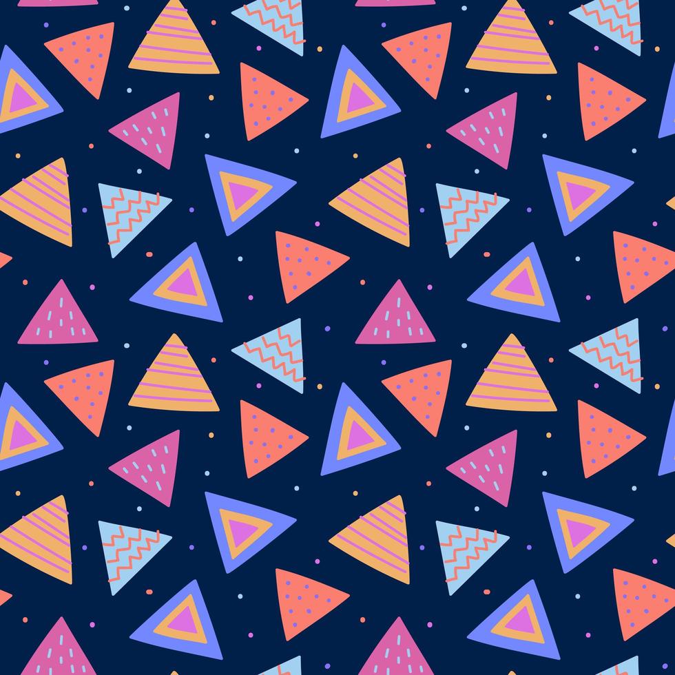 Seamless geometric pattern with triangles vector