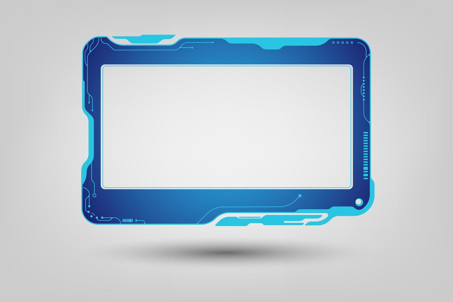 Abstract high-tech hologram frame vector