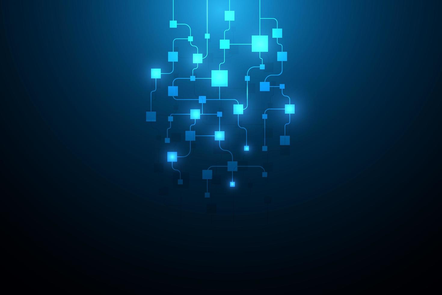 abstract circuit networking blockchain concept background vector