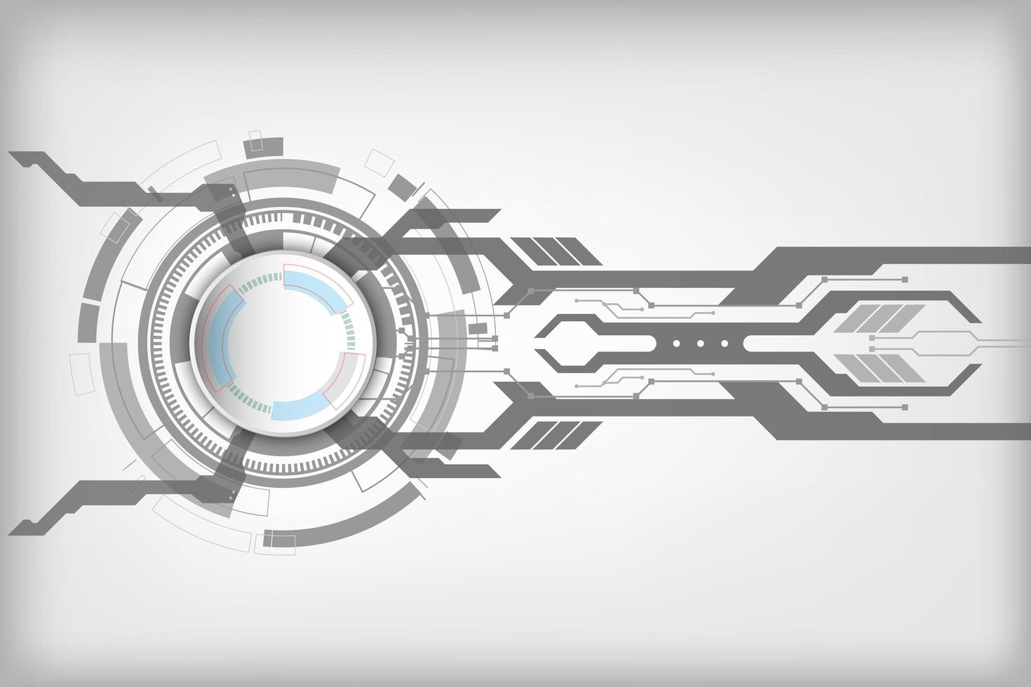 Abstract technological background concept with various technology elements. illustration Vector