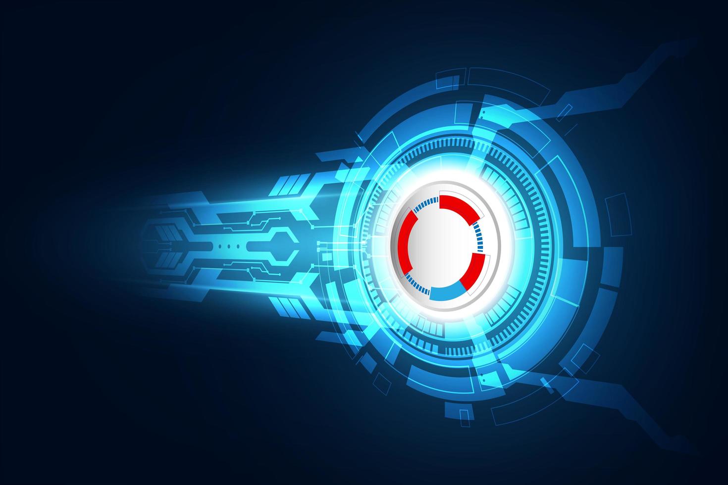 Abstract technological background concept with various technology elements. illustration Vector