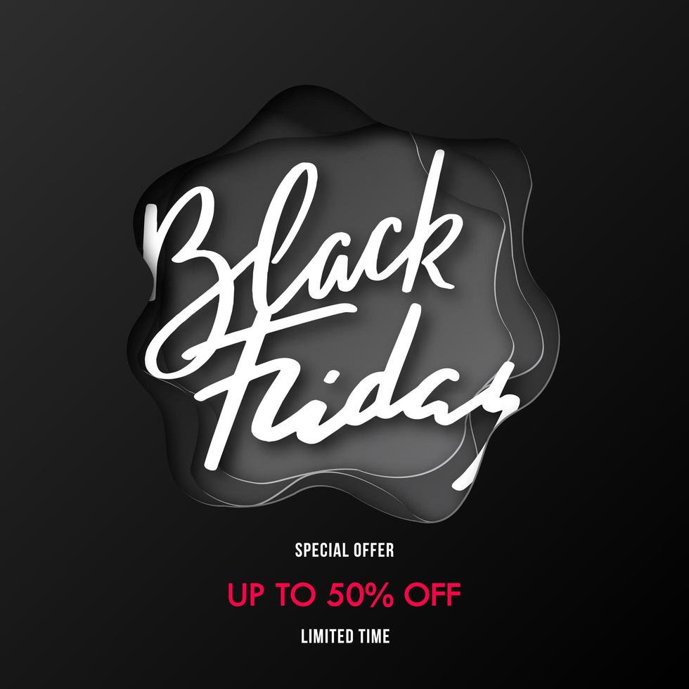 Black Friday Sale banner design. vector