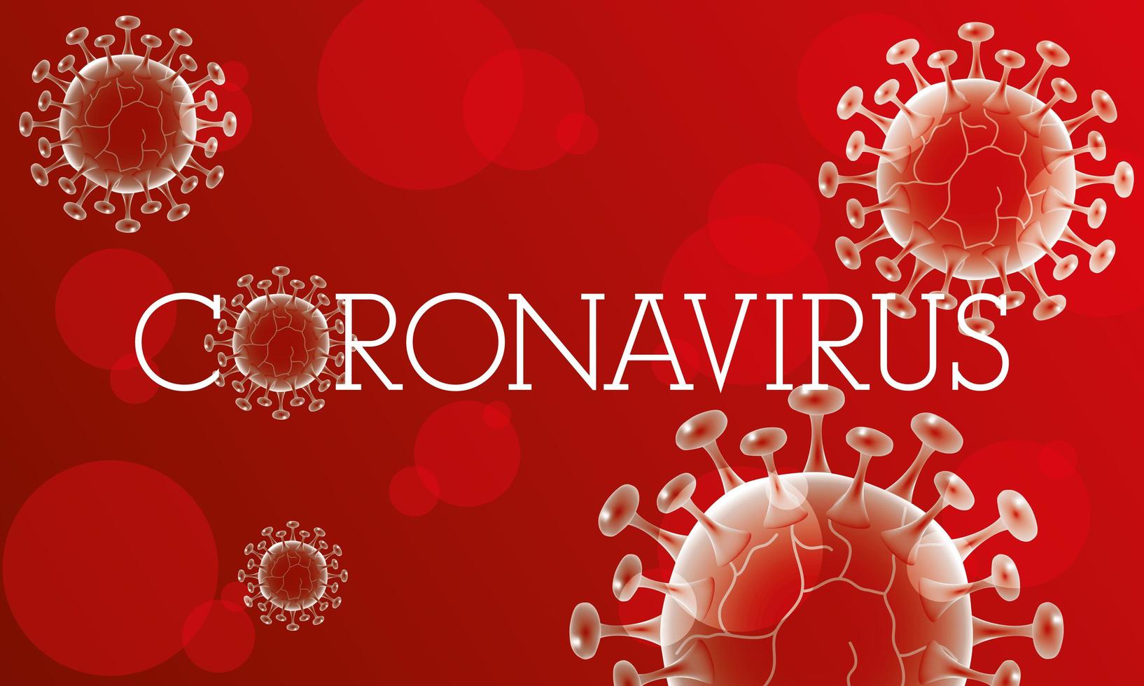 bandera roja científica coronavirus vector