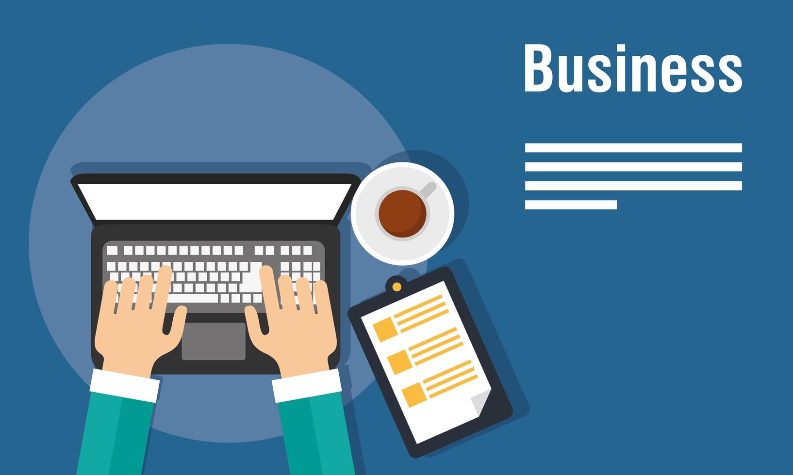 Business and corporate template banner with laptop vector