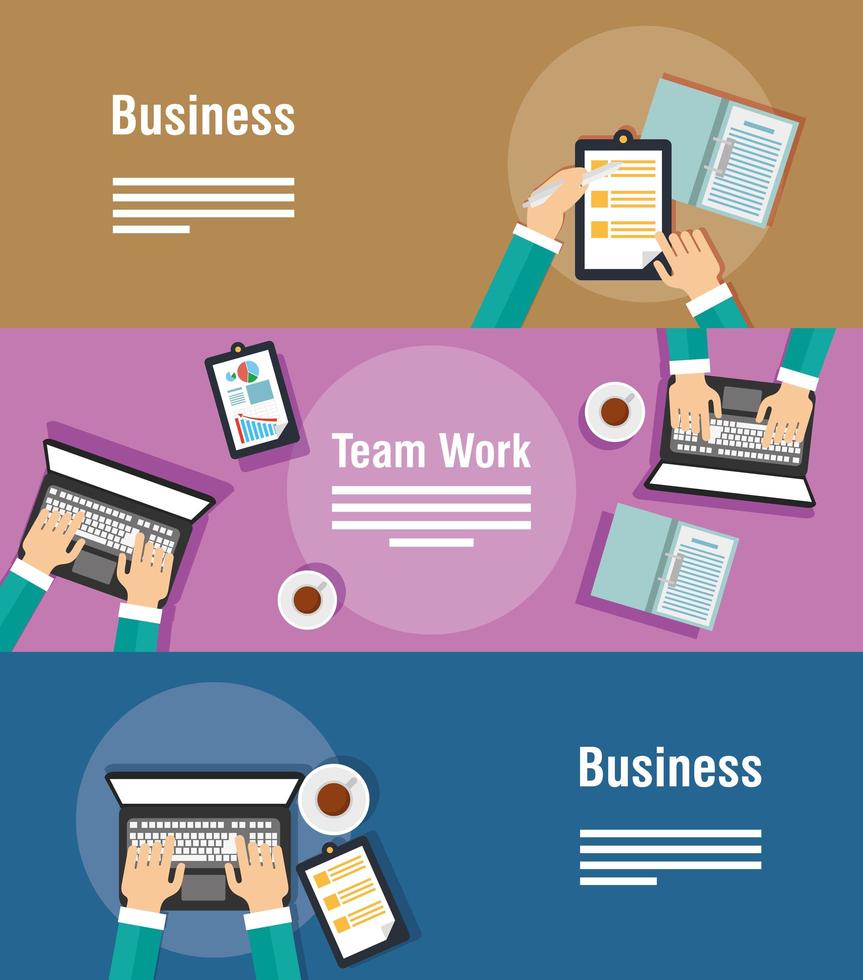 Business and corporate template banner set vector