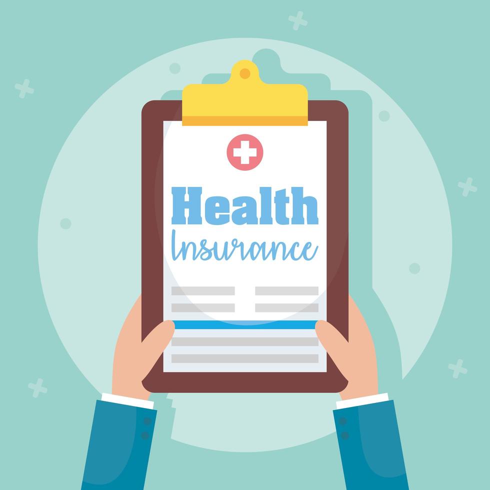 Health insurance service concept composition vector