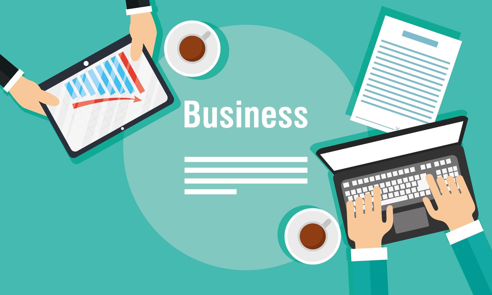 Business and corporate template banner with laptop vector