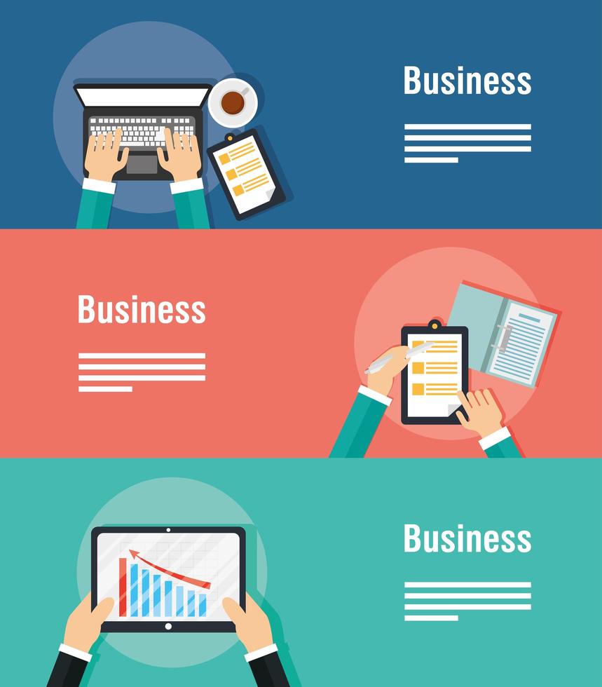 Business and corporate template banner set vector