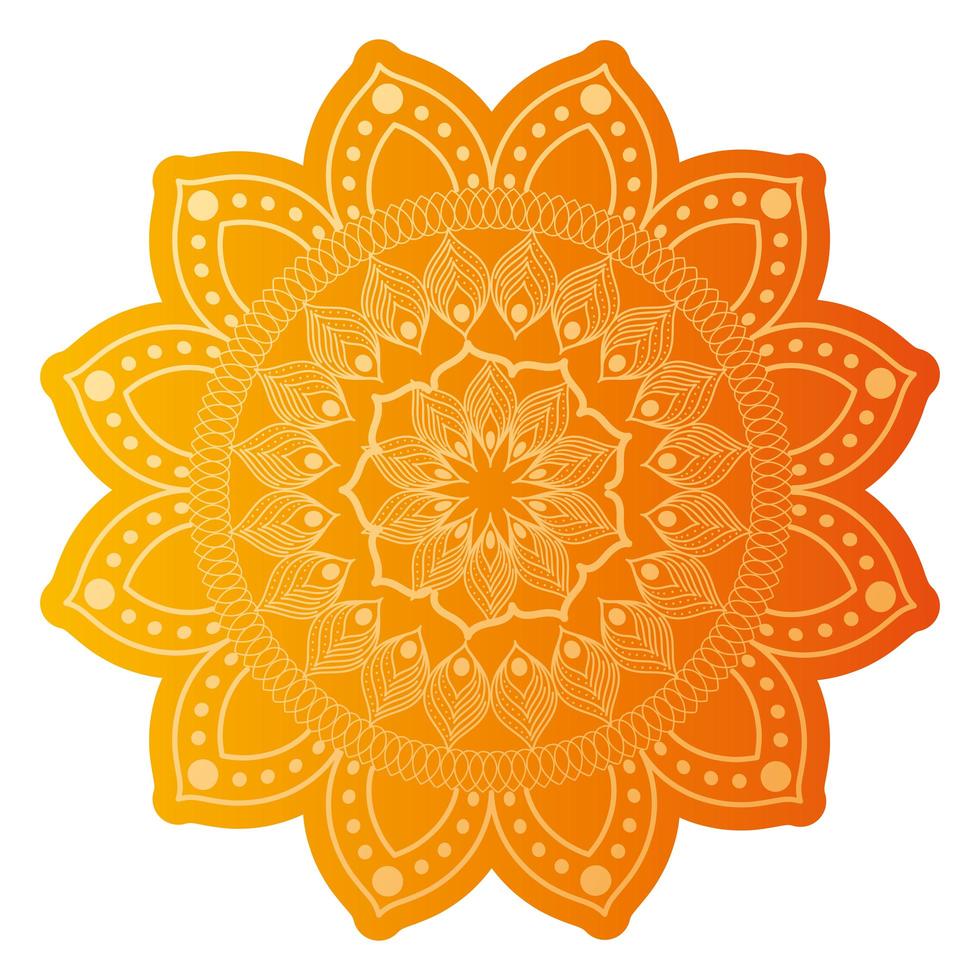 Mandala of color pale orange 1777114 Vector Art at Vecteezy