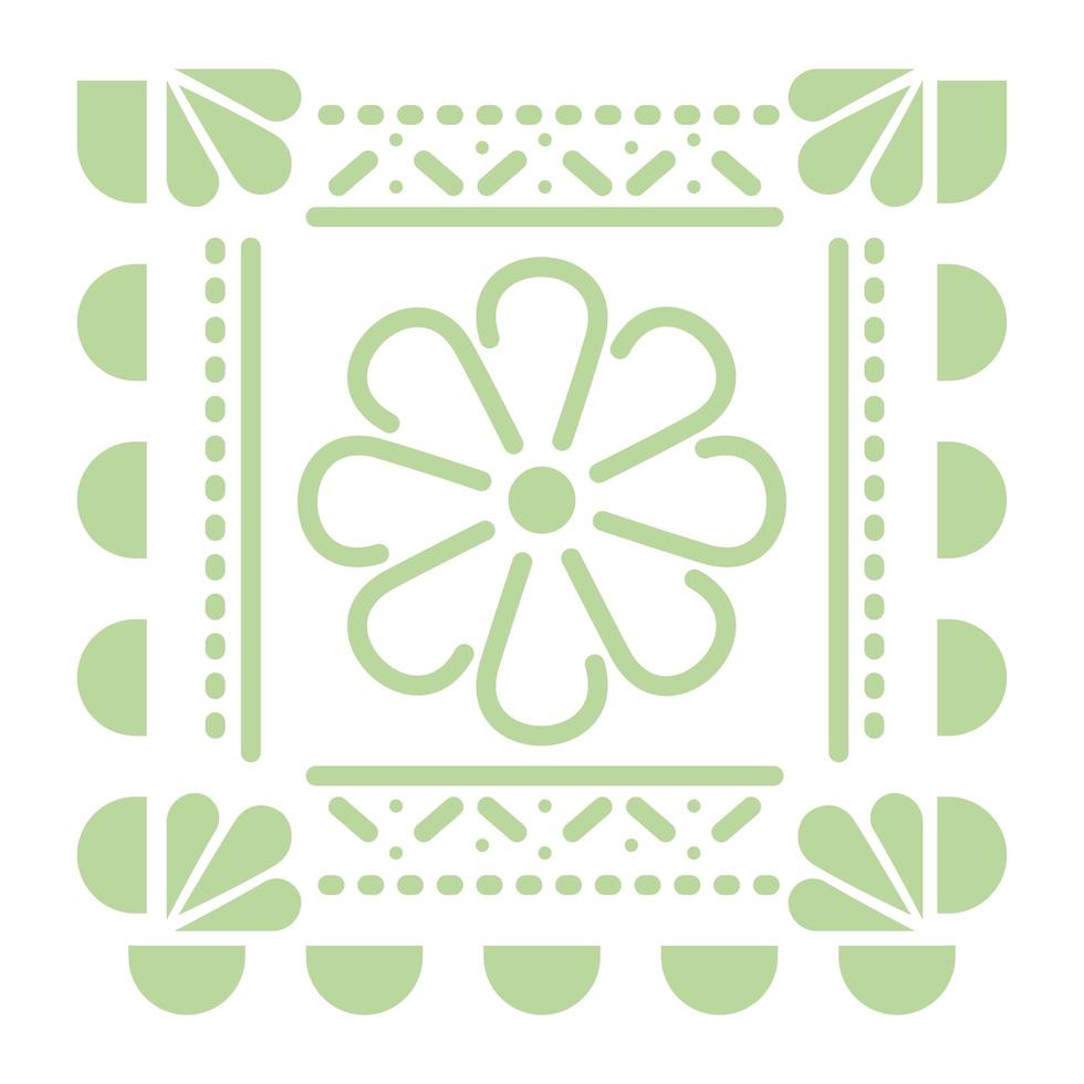 Mexican green flower icon on white background vector