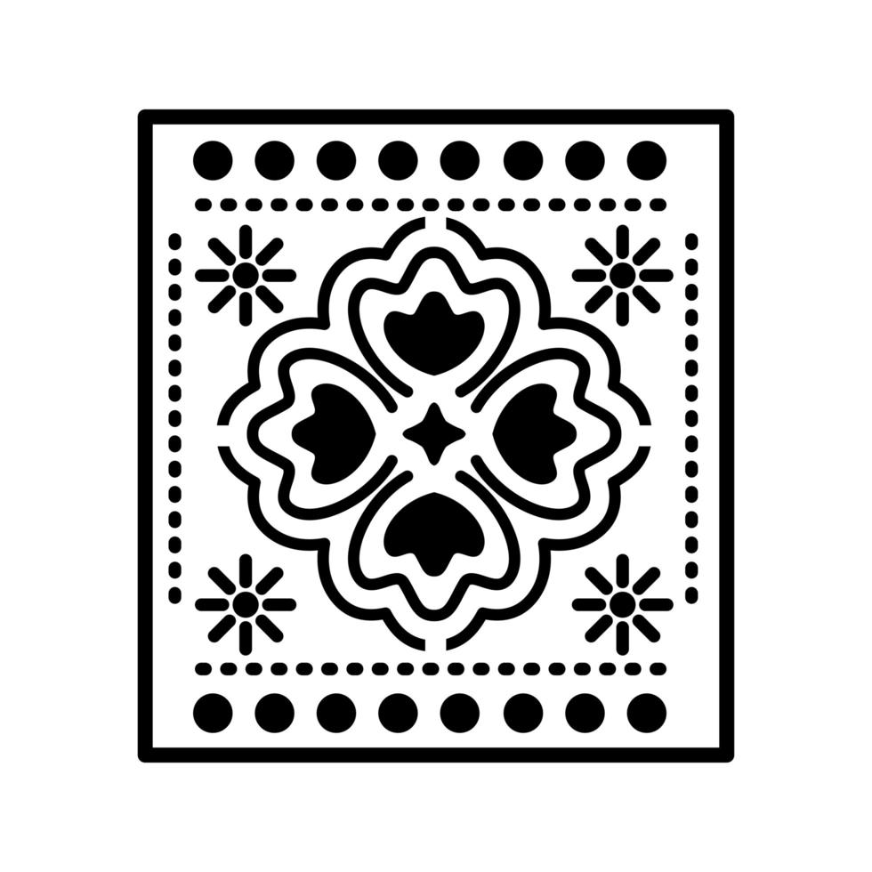 Mexican clover icon with small suns vector