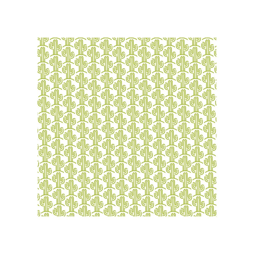 Mexican cactus icons pattern with green color vector