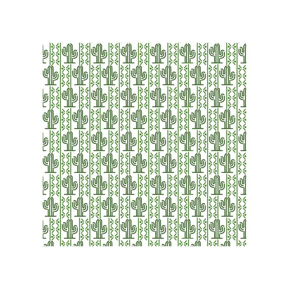 Mexican cactus icons pattern with colors vector