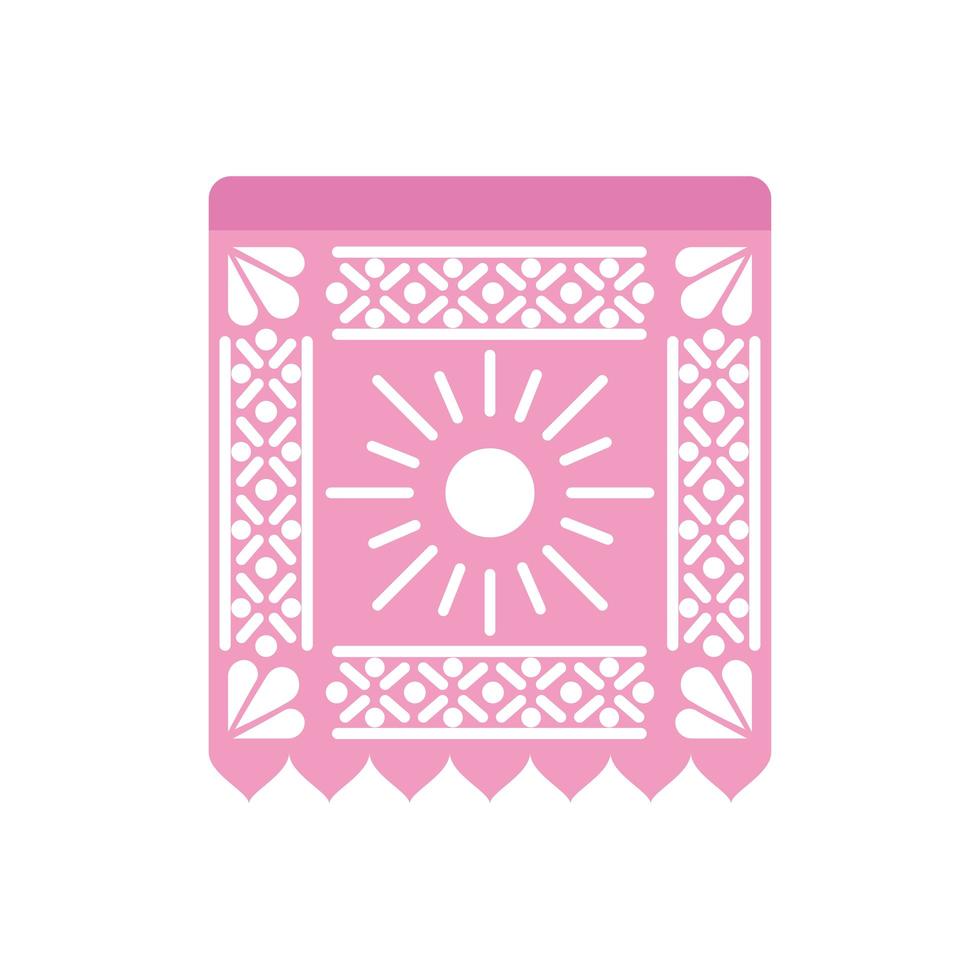 Garland of pink color with sun vector