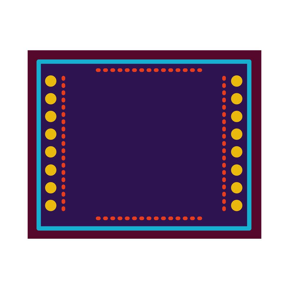 Mexican carpet with a square frame vector